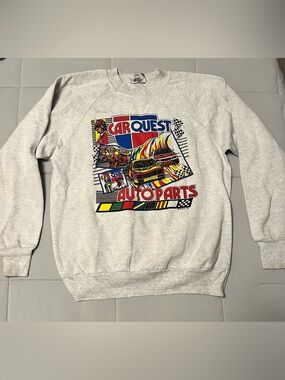 Vintage 1989 Carquest Auto Parts Racing Crewneck Sweatshirt Oneita USA - Size L